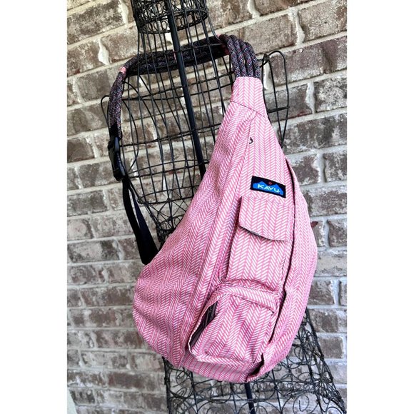 Kavu Bags Kavu Rope Sling Bag Backpack Coral Adjustable Hiking Camp